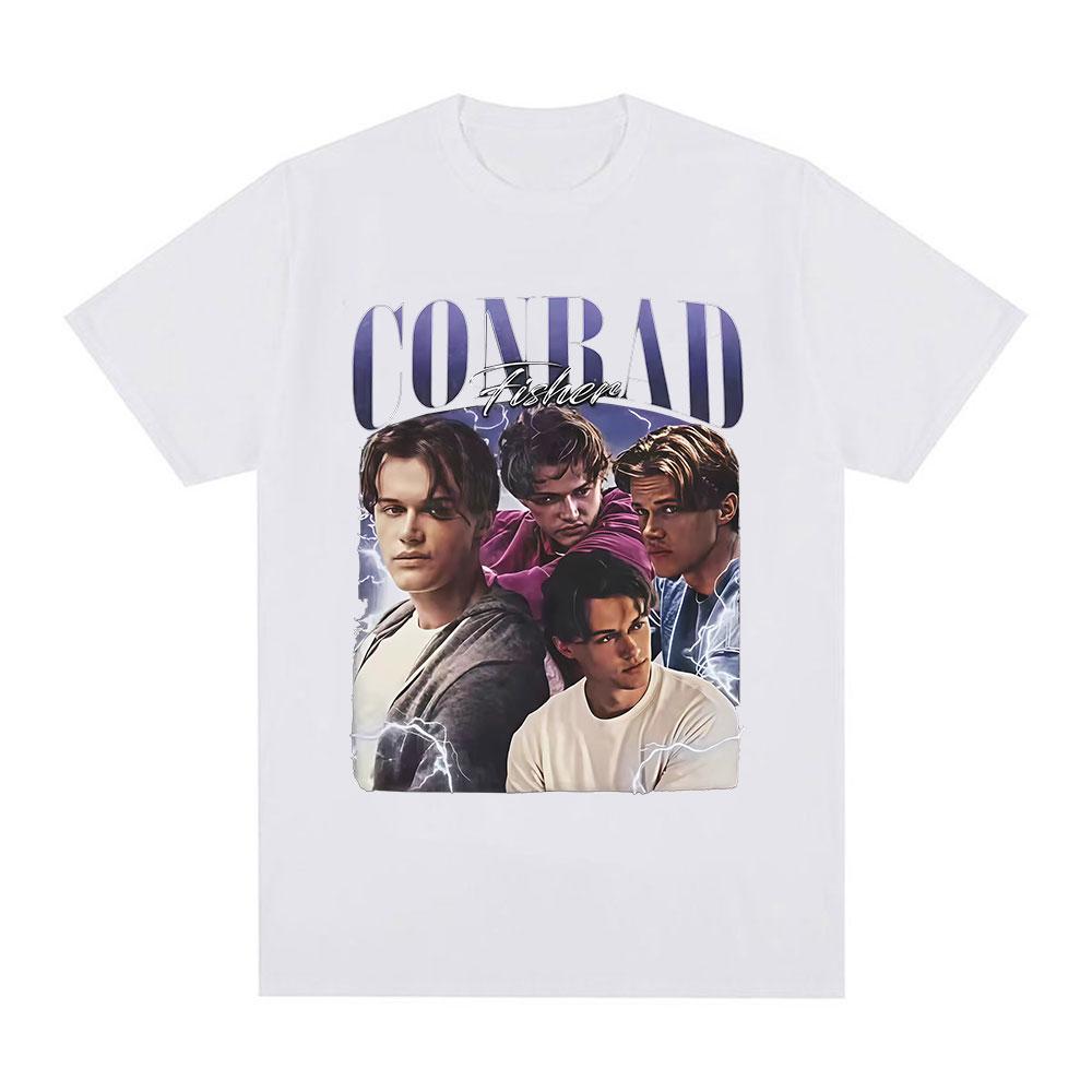 Retro Conrad Fisher Graphic T-shirt for Men, Gothic Fashion Trend, Summer Print, 100% Pure Cotton Loose Casual T-shirt