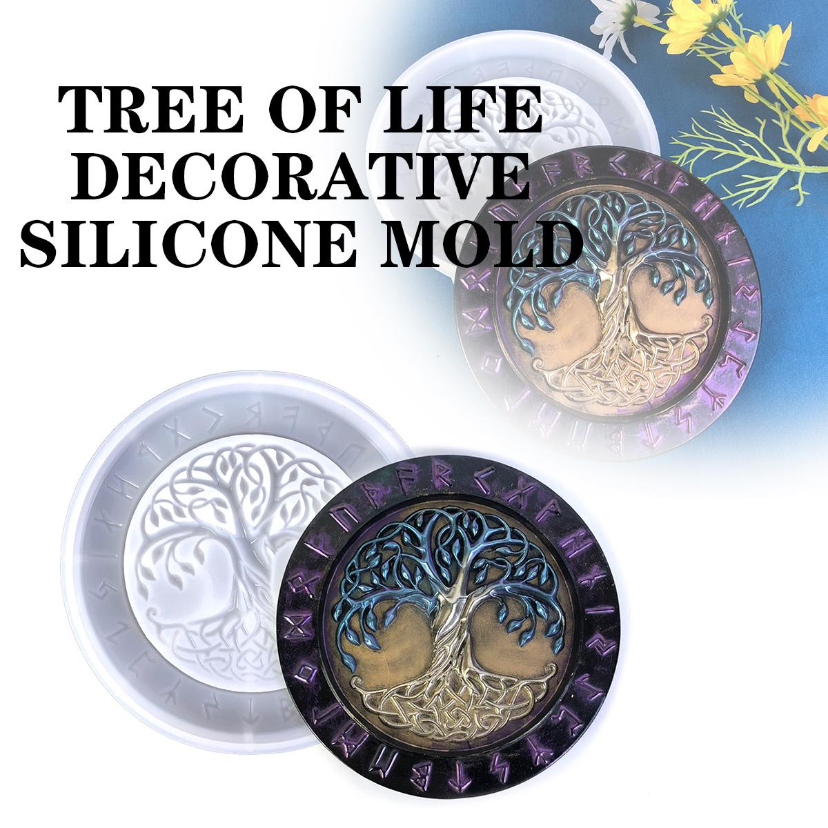 

PDTO Древо жизни, смола, эпоксидная силиконовая форма для DIY, настенная подвеска в гостиной