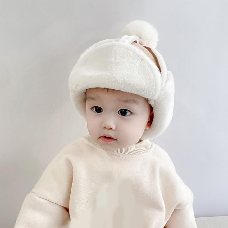 Breathable Earmuff Caps Baby Warmth Ear Flap Hat with Fleece Lining for Winter