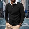 Cross-border Autumn Men's Casual POLO Shirt Fashion Long-sleeved Lapel Men's Top