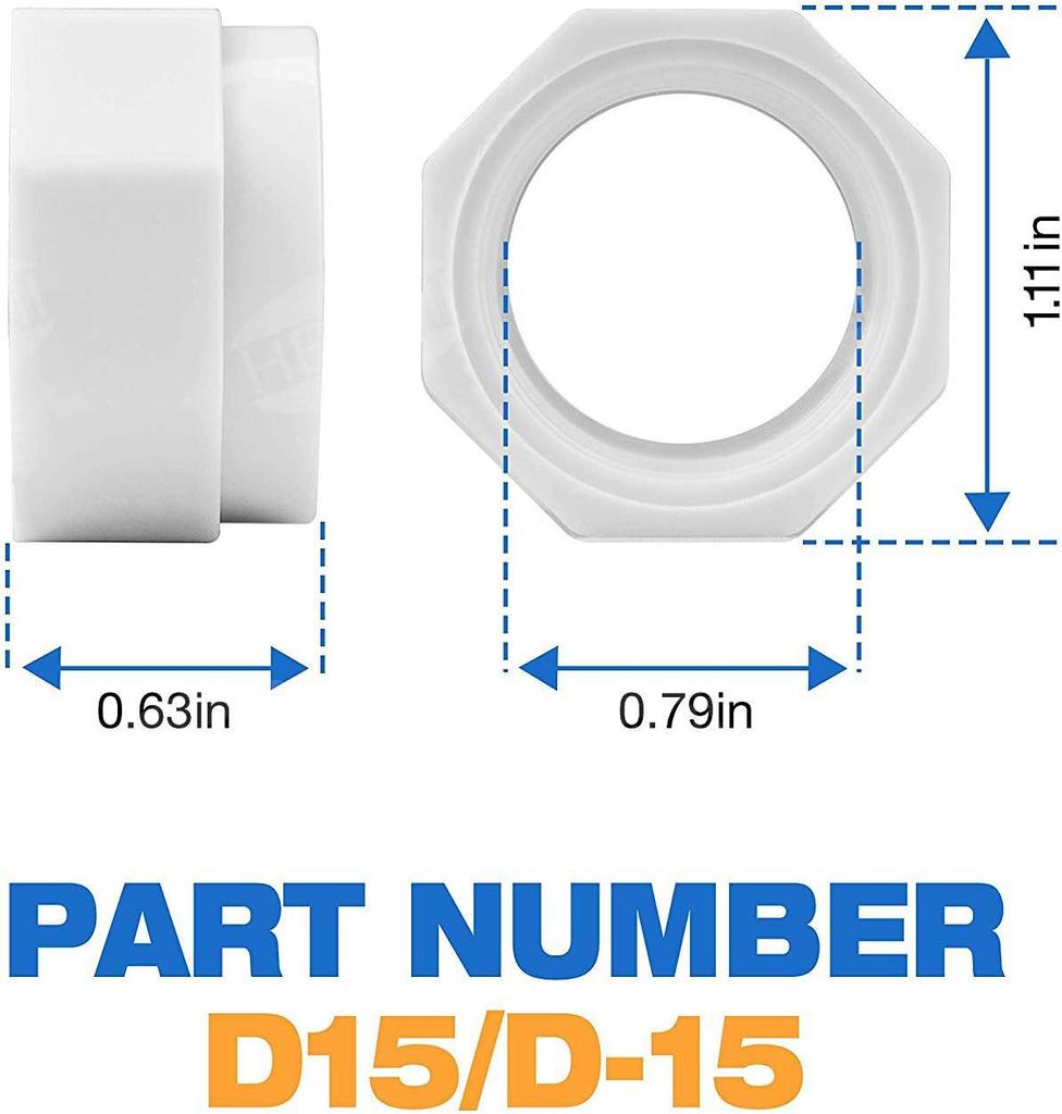 5pack Swimming Pool Cleaner Hose Swivel D20 and Hose Nut D15 Combo Kit Replacement For Polaris 280 380 180 480Pro Pool Cleaners