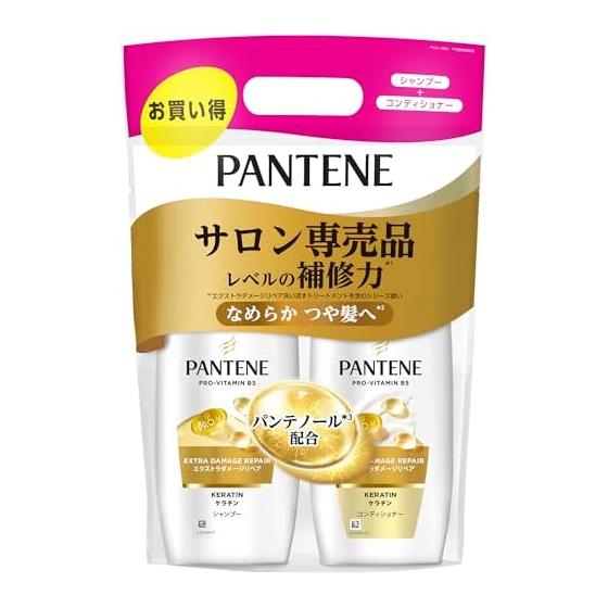 Pantene Shampoo & Conditioner 400mL+400g Pump Set Extra Damage Repair