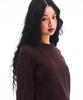 AMES-WORLDWIDE Basic Small Logo Knit Brown