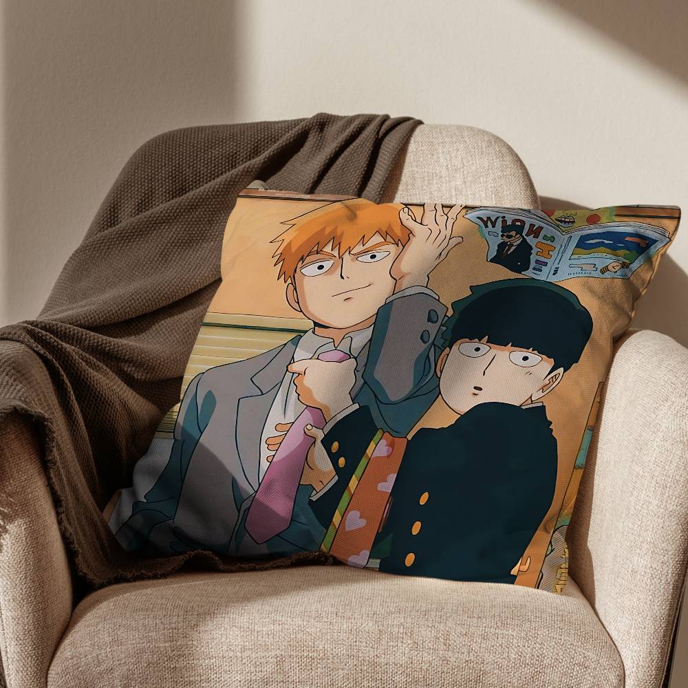 Cheer Up MMob Psycho 100 Pillow Case Sofa Living Room Bedroom Headboard Backrest Cushion Square Cushion Nap Time