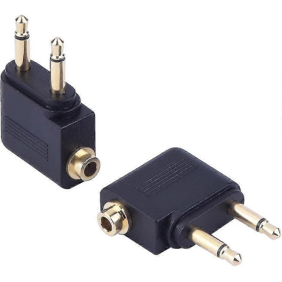 Airline Flight Adapters For Headphones(3pcs, Black),zxl