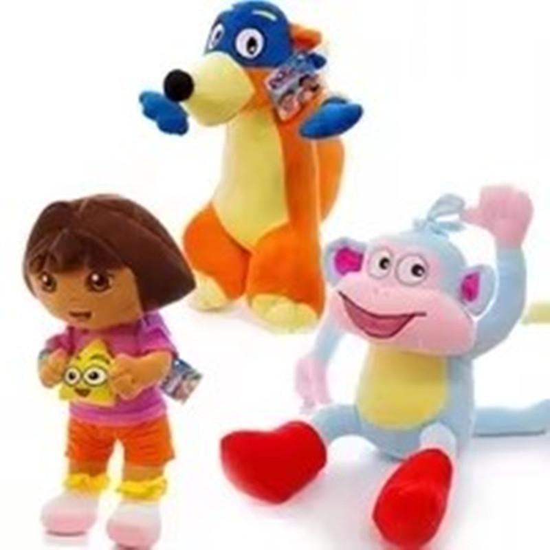 Hot Sale Genuine Love Adventure of Dora Monkey Boots Swiper Plush Toys Stuffed Soft Anime Dolls for Kids Birthday Gifts