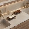 Seifenschale mit Wasserauffangschale, Modernes Design Abflussseifenschale, Tragbarer Waschbarer Seifenhalter, Leicht zu Reinigende Seifenaufbewahrung für Badezimmer Küche