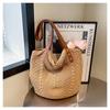 Women's Seaside Vacation Beach New Fashion Versatile Woven Large-capacity Shoulder Bag Wool Woven Bag
