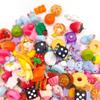 HX6F 20pcs Mixed Fruit Animal Resin Pendants Creative Jewelry Crafting Findings