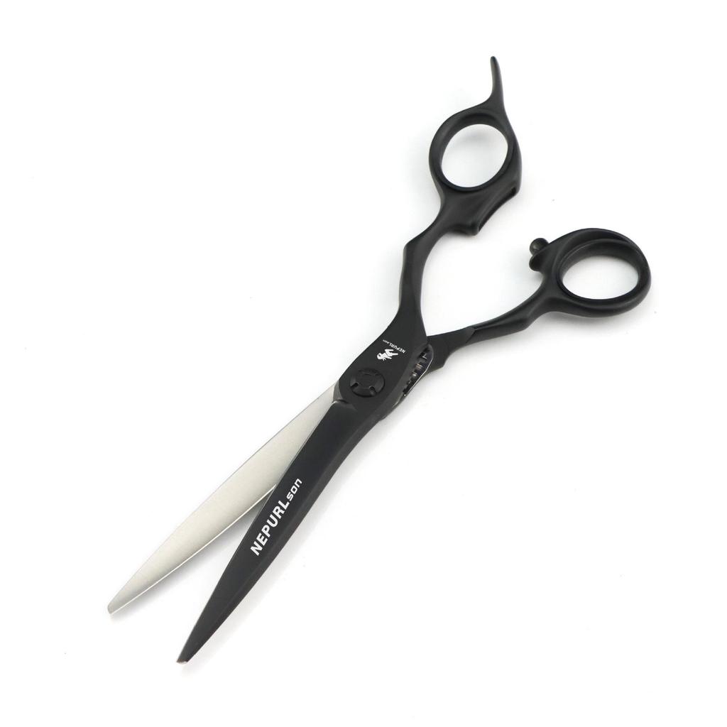 6.5" VG10 Black Nepson Cat's Eye Stone Hairdressing Scissors