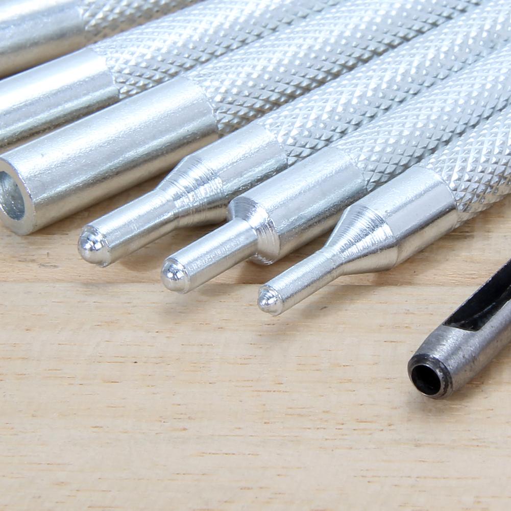 11Pcs Snap Rivet Setter Carbon Steel Leather Die Punch Hand Snap Installation Kit Punch Snap Kit for Install Rivet Button