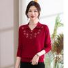 New fashion mother early spring top medium old girl spring shirt year old 0t-shirt knitted sweater