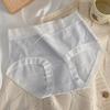 10A Antibacterial Seamless Lace Trim Cotton Women's Triangle Panties