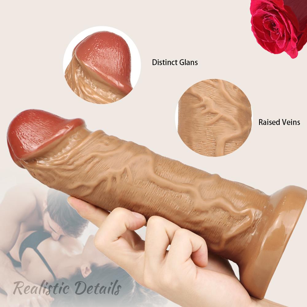 Realistic Long Dildo Anal Plug with Suction Cup Big Penis Butt Plug Long Dick Sex Toys for Women Men Phallus Anal Dilator