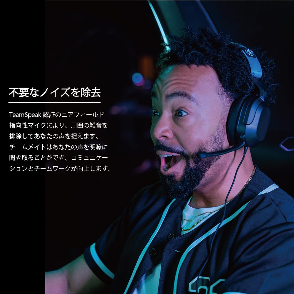 JLab Night Fall Gaming Compatible with Nintendo Headphones with Black Headset, Wired, Switch, Microphone,