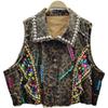 European and American leopard print denim vest women's summer sleeveless vest versatile outer wear vest foreign style short jacket cross-border trendy