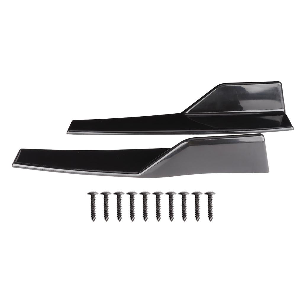 Pair Universal Side Skirt Rocker Splitter Side Winglet Wing Diffuser Car Body Kit Glossy Black