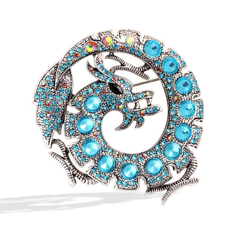 Retro Drip Oil Cartoon Dragon Brooch - Men's Suit Pin Accessory