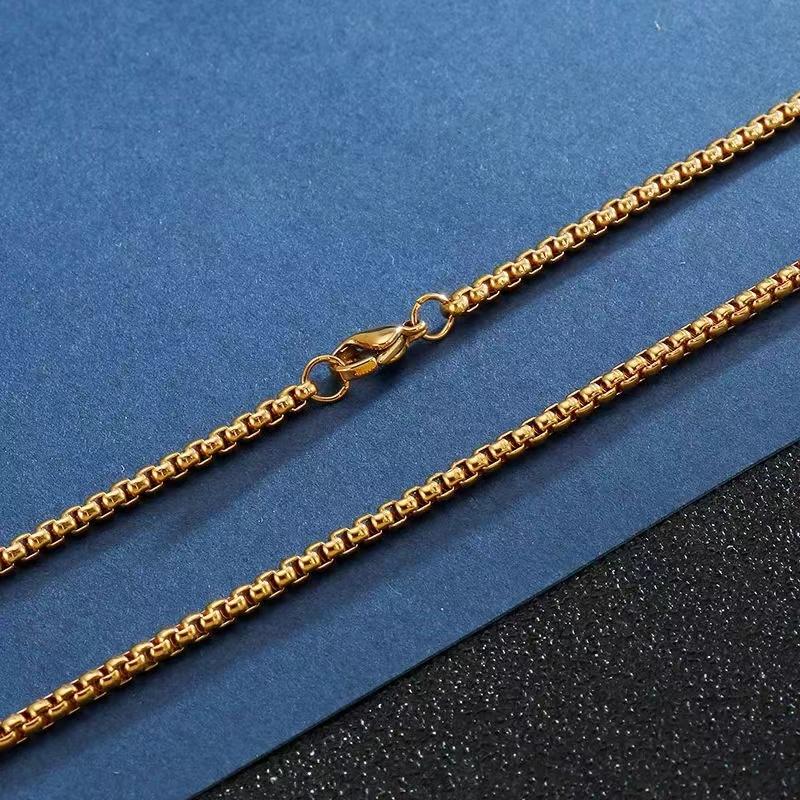 Feine 45-60cm 18K Vergoldete 4mm Runde Kette Halskette für Damen Herren Hochzeit Party Anhänger Schmuck 18-24 Zoll