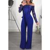Long Sleeve Women Jumpsuit Elegant Wide Leg Jumpsuit 3XL