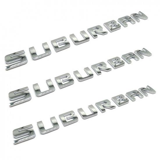 For 2015- Suburban LTZ Chrome Black Bowtie Emblems Letter