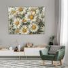 1pc Watercolor Daisy Tapestry Wall Hanging - Polyester Fabric, Machine Washable, Great for Bedroom Dorm Living Room Decoration