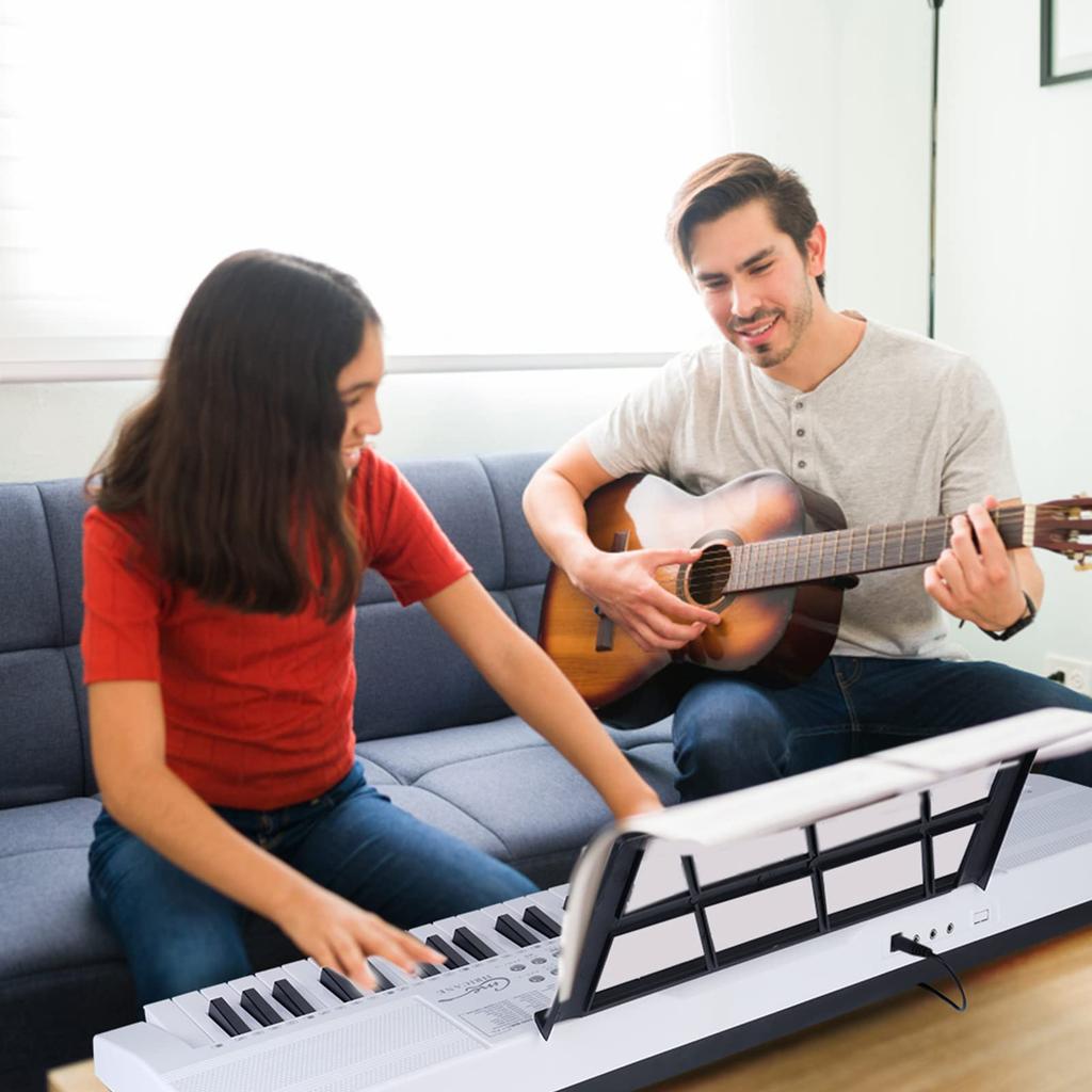 Hricane Electronic Piano Keyboard, 61 Keys, 200 Tones, 200 Rhythms, 60 Demo Songs, LCD Display, Illuminated Keys, Japanese Language Panel, Headphone