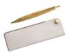 White Pen Case with Maple Wood Barrel and Retro Ballpoint Pen Set Two-Pack Hook-and-Loop (NK01W-HS47S-2)