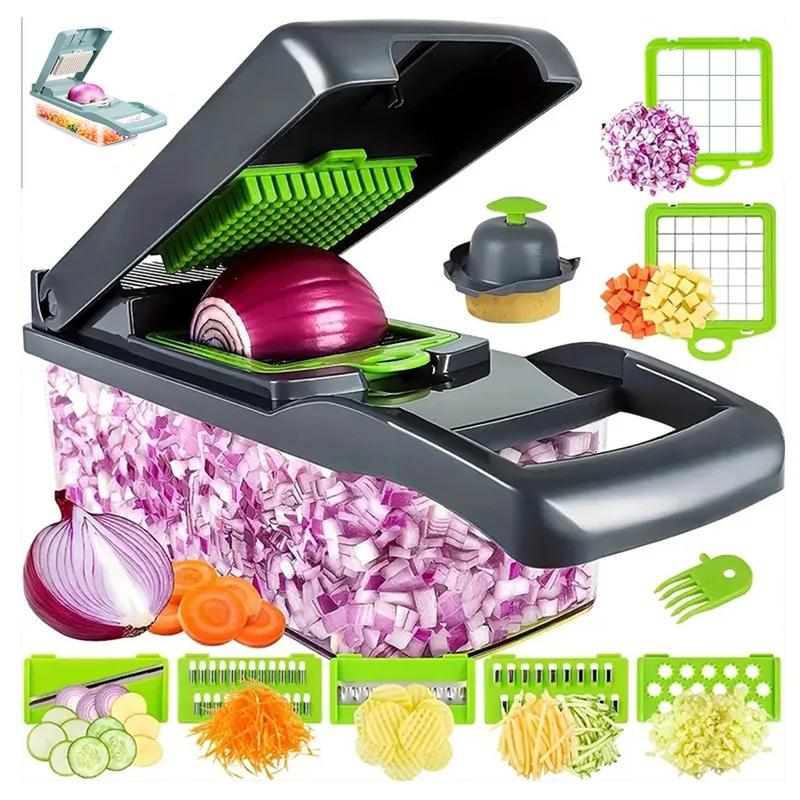 Vegetable Cutter Kitchen Tools Multifunctional Vegetable Chopper for Tomato Carrot Grater Onion Shredders Cucumber Potato Slicer