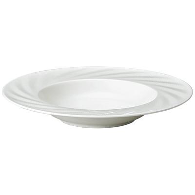 NARUMI Soup Sense Pasta Rim Dishwasher Plate, White, 24cm, Plate, Plate, White, Stylish, Microwaveable, Safe, 51800-5776