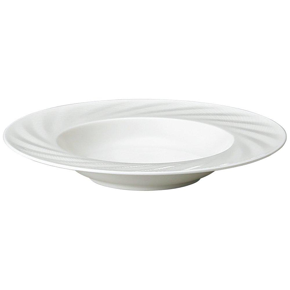 

NARUMI Soup Plate, Sense White, 24cm, Pasta Plate, Rim Plate, White, Stylish, Microwaveable, Dishwasher Safe, 51800-5776
