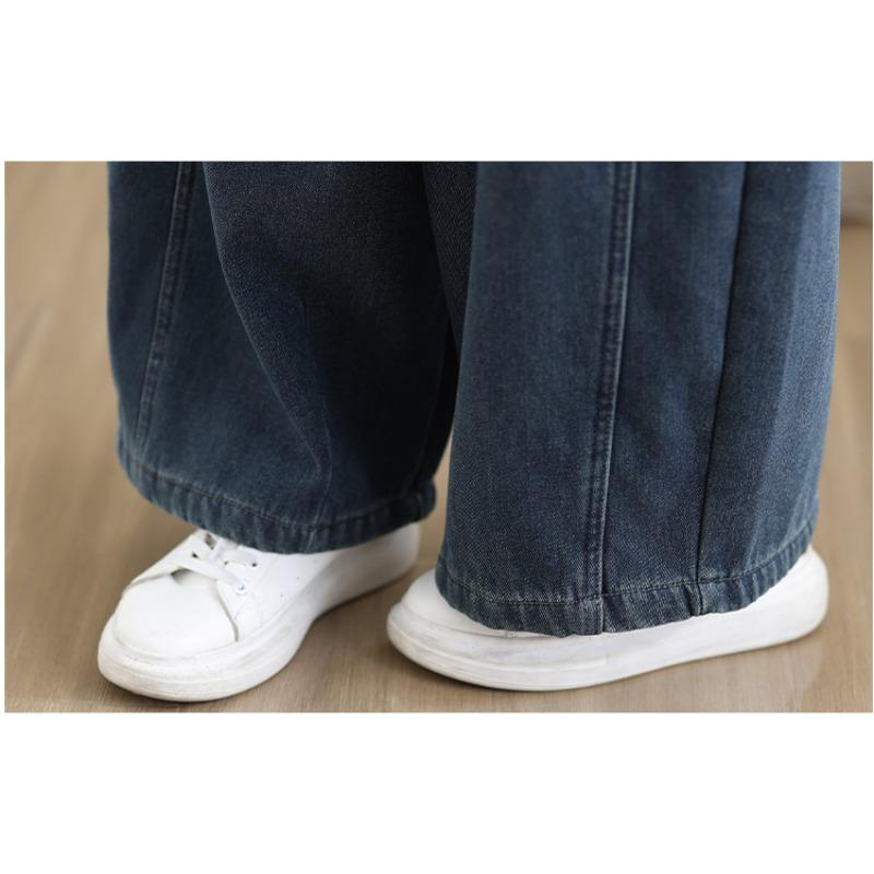 DIMANAF 2025 Autumn Winter Plus Size Jeans Thicken New Women Vintage Cotton Denim Long Pants Flocking