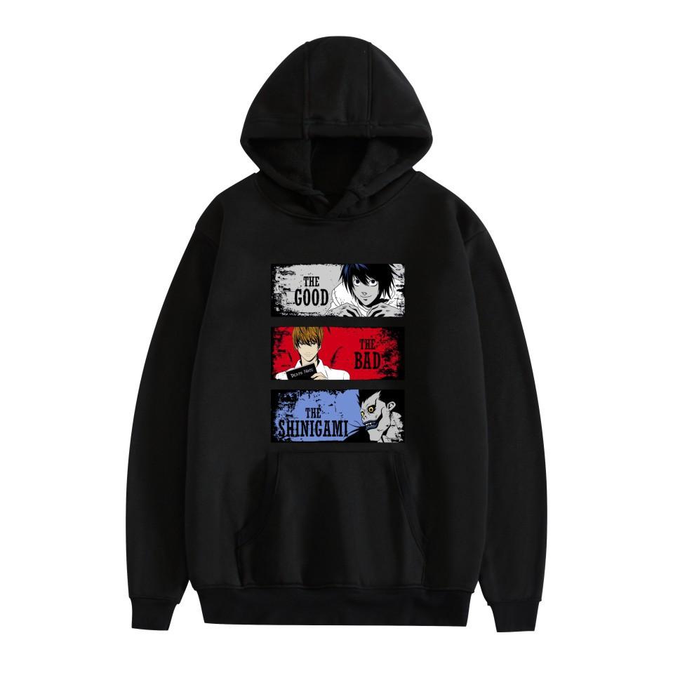 Death Note Design Pullover Men s Fleece Hoodies Streetwear Tops S 1759₽