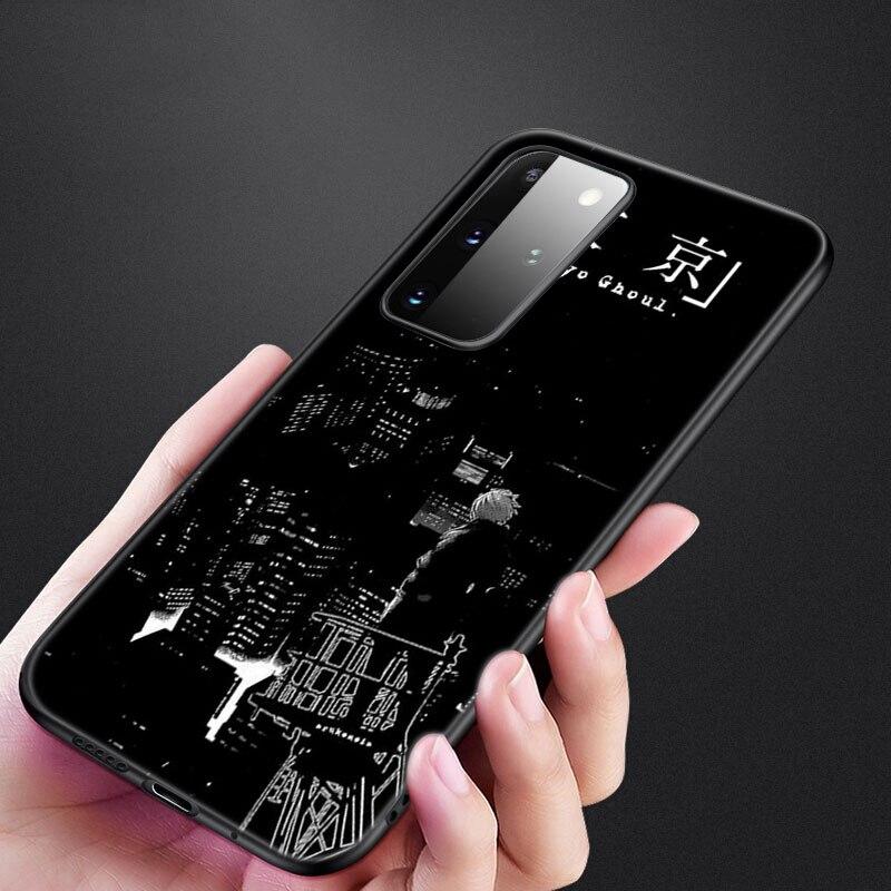 Anime Tokyo Ghoul Phone Case For Samsung Galaxy S22 Pro S21 S20 Ultra FE S10 Lite 5G S10E S9 S8 Plus Soft TPU Black Cover
