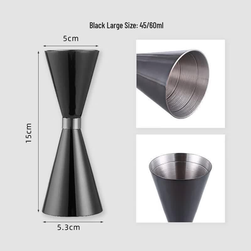 ZISIZ Stainless Steel Cocktail Measuring Jigger
