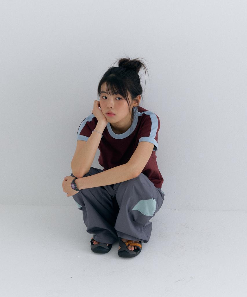 Peulleoti Play Color Pocket T-Shirt In Wine