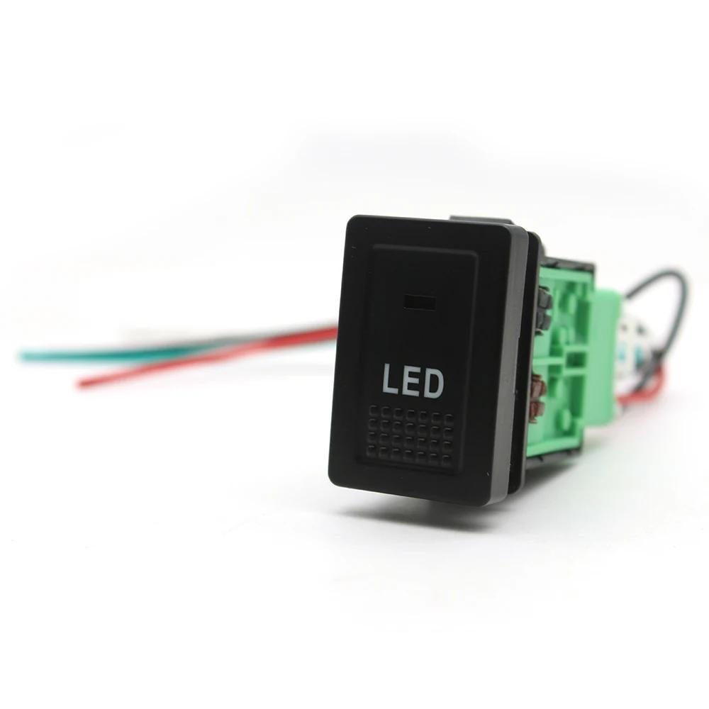1Pc Car LED Light Front Fog Lamp Power Supply On Off Switch Latching Button For Suzuki SX4 Swift Grand Vitara 2006 - 2012