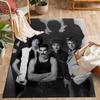 Queen Rock Band In Black Leather Themed Anti-Slip Rugs - Polyester Home Decor, Suitable for Bedrooms, Living Rooms, Doorways, Studios, and Decorations