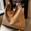 Retro Frosted Large Handbag - Women's Autumn/Winter Tote with Textured Design and Spacious Capacity