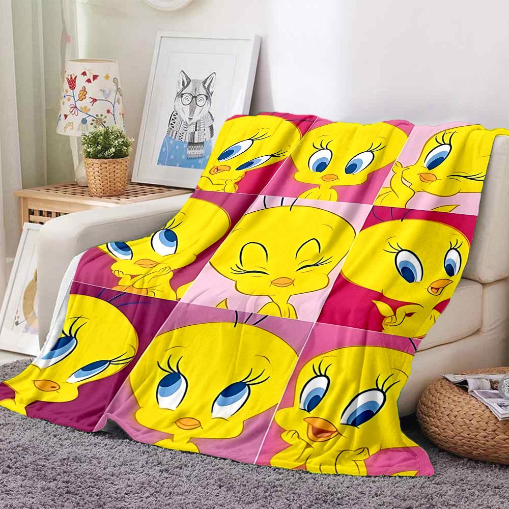 1 Stück Tweety Vogel Decke Leichte Flanell Überwurfdecke für Sofa, Bett, Reisen, Camping, Wohnzimmer, Büro, Couch, Stuhl und Bett