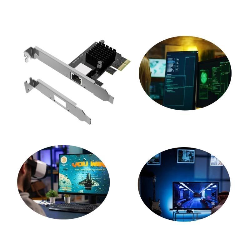 Fast Speed 2.5 Gigabit Ethernet PCIE Networking Card, RJ45 LAN Adapter for Desktop, Windows10/11