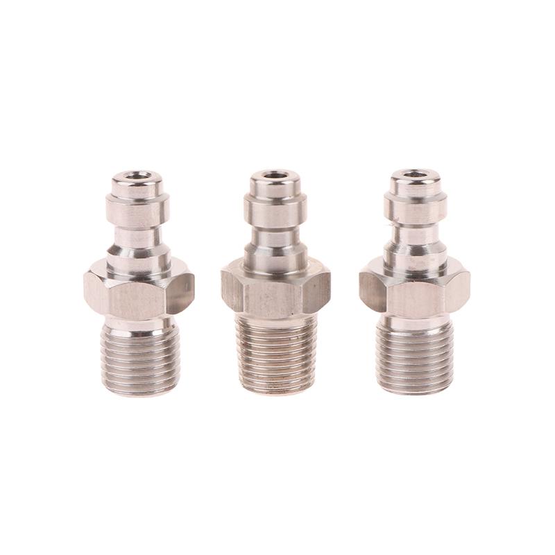 Male Connector 8Mm Male Thread Quick Connect Valve Pcp Filling With Valve M10X1 1/8Npt 1/8Bspp For High-Pressure Pumps