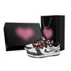 Dunk Brocade Saddle Reflecting Snow, Heart Box Abrasion Resistant Low Top Skateboard Shoes Unisex Black Gray HF5441-100(Team773--)