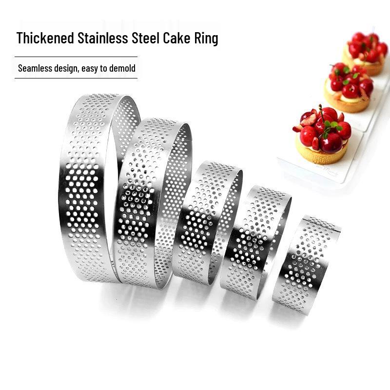 430 Stainless Steel Perforated Tart and Cake Mousse Ring Mold