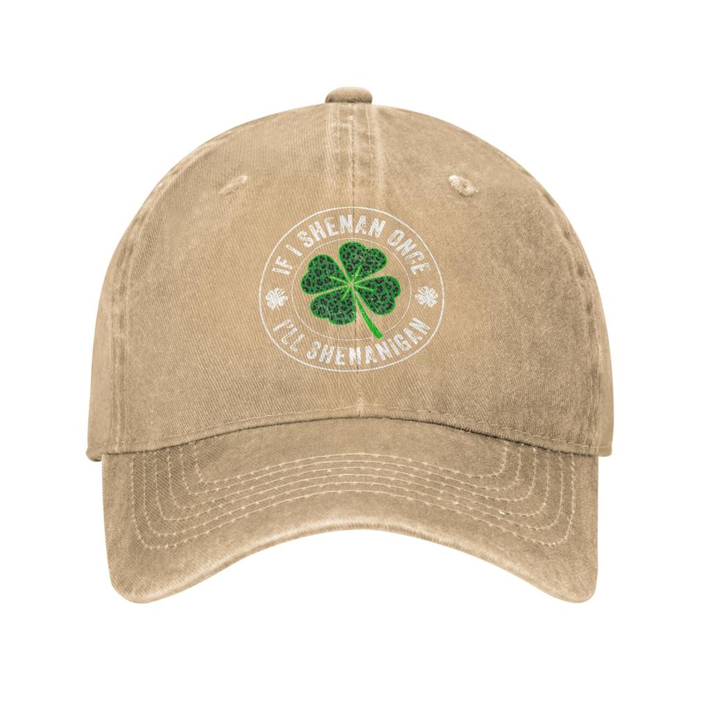 St Patricks Day If I Shenan Once I'll Shenanigan Casual Baseball Cap For Unisex Women Spring Adjustable Baseball Caps