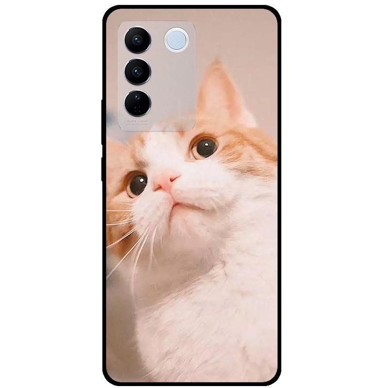For Vivo V27E V2237 V27 Pro V2230 V 27 Case TPU Soft Silicone Marble Cat Shockproof Cases For Vivo V27 5G V27Pro Bag Funda Cover