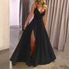 Fashion Women's Summer Suspender V-Neck Leaky Back Long Dress Sleeveless