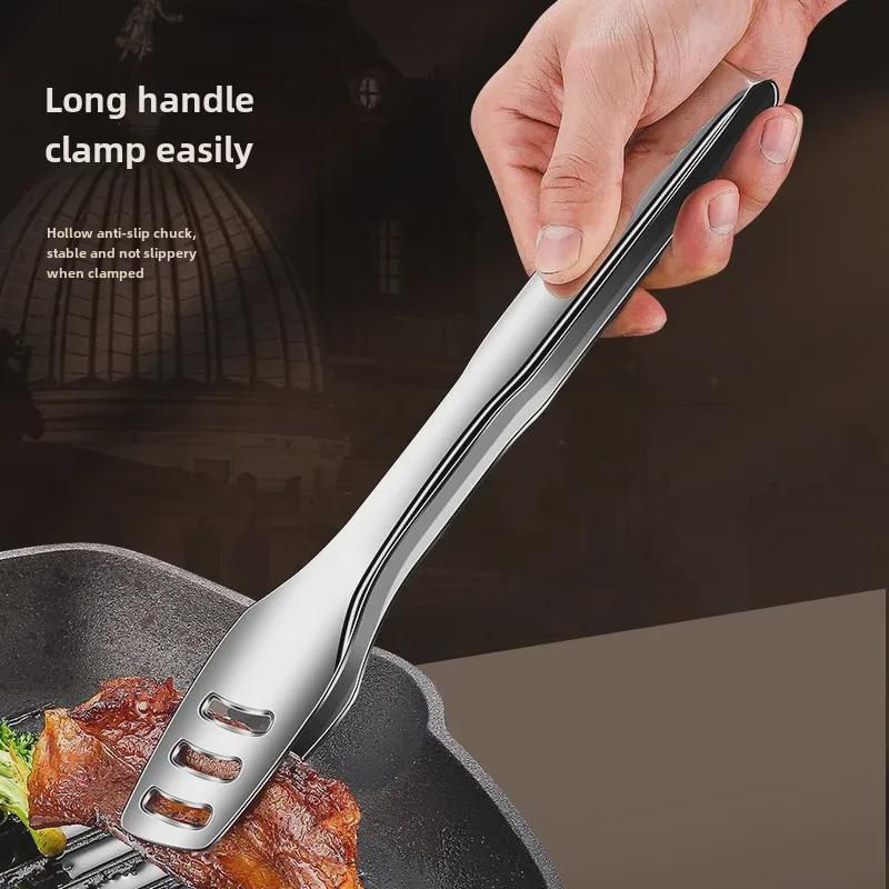 316 Stainless Steel Heat-Resistant Food Clip for Kitchen, BBQ, Steak, Bread, and Hot Pot
