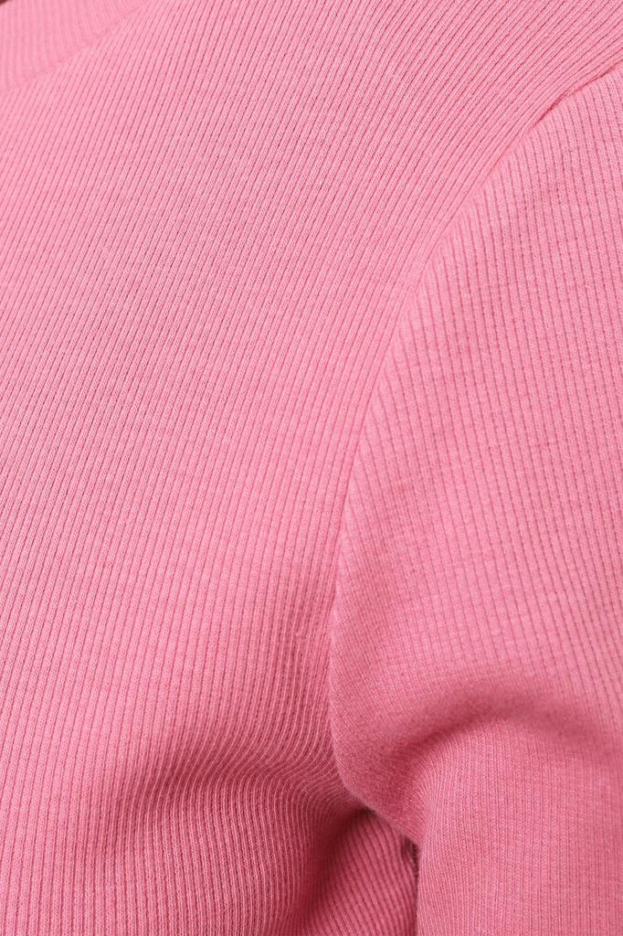 Women's Ribbed Long Sleeve Stylish Cotton Sweatshirt MORAJ L pink