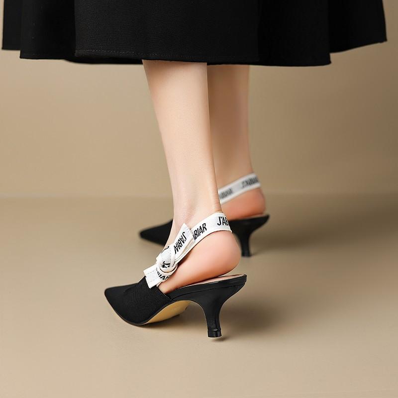 Sandals Women's Summer Word with Stiletto New Versatile Design Sense Niche Bag Head High Heels